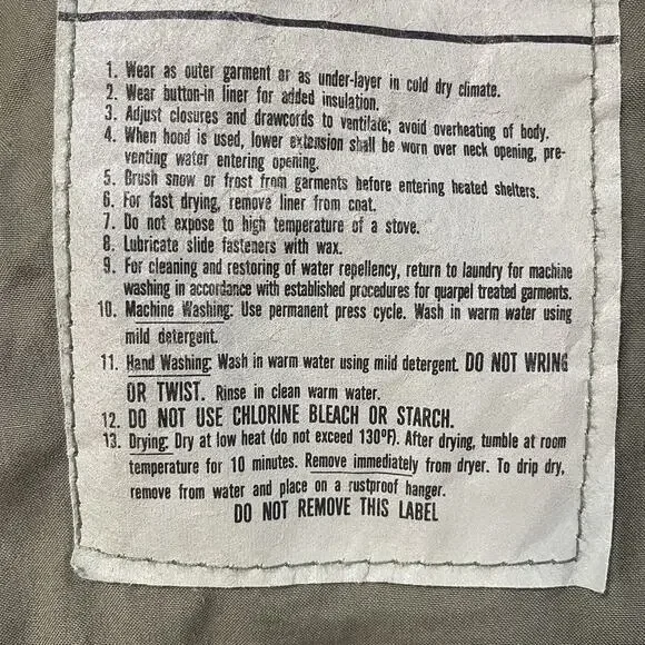 Vintage US Army Cold Weather Field Coat Small Reg Woodland Camo - Picture 5 of 9